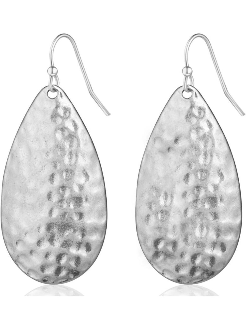 Boho Hammered Teardrop Earrings - Stylish Dangling Statement Jewelry for Women